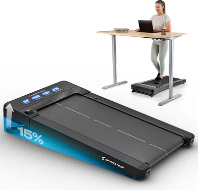 Produktbild von Sportstech Walking Pad sPad500 |  Automatische Steigung | Laufband für Zuhause und Schreibtisch | LED-Display | Home Office