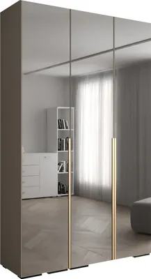 Produktbild von MEBLE KRYSPOL Inova 1 Schrank Spiegel - 236,7x150x47cm - Kaschmir Kaschmir Gold
