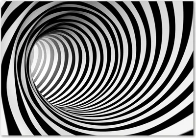 Produktbild von Tulup® Glas-Bild - 100 x 70 - Wandbild aus Glas - Wandkunst - Wandbild hinter gehärtetem Sicherheitsglas - Kunst: modern & klassisch - 3D-Tunnel - Schwarzweiß