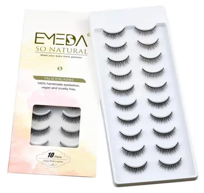 Image de Ensemble de faux cils, 10 paires, aspect naturel, courts et doux, faux cils (SP27)