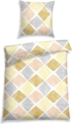 Immagine prodotto di Set di biancheria da letto Katoen 135x200 cm a quadri grigi