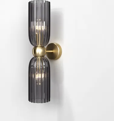 Produktbild von Antike Wandleuchte aus Glas, 2-flammig, E14, dimmbar, Maytoni Gold