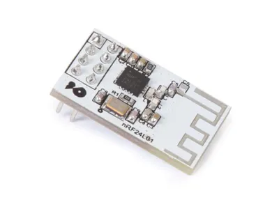 Imagen del producto de Whadda WPI322, módulo transceptor de radiofrecuencia, color , dorado y blanco, alcance de 250 metros, frecuencia de 2.4 GHz, dimensiones de 35 mm x 75 mm
