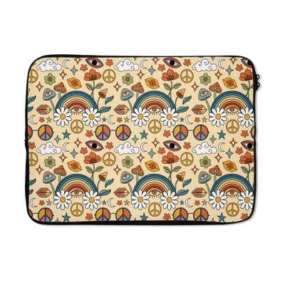 Produktbild von MuchoWow® Laptop Hülle 14 ZollVintage - Muster - Sommer Laptoptasche - Laptoptasche - Stoßsicher - Schutzhaube