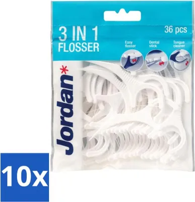 Obrázok produktu pre Jordan Flosser 3 v 1 50 kusov - hodnotné balenie - 10 kusov