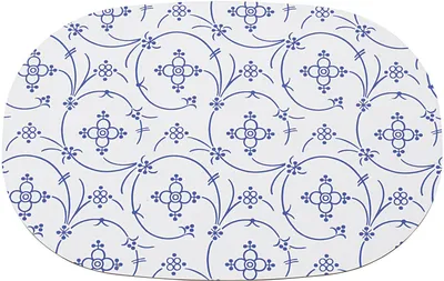 Obrázok produktu pre RICOLOR 15076 Raňajková doska oválna indická modrá, HPL, 24x17cm, modrá/biela