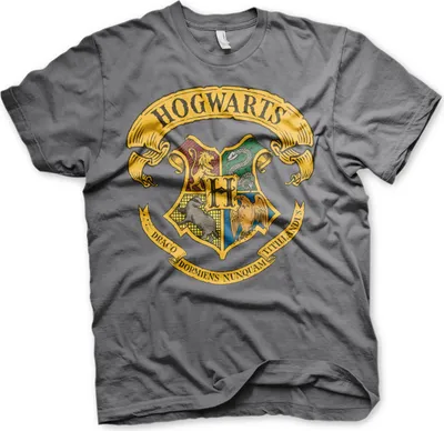 Produktbild von Harry Potter - Hogwarts Crest T-Shirt - X-Large - Dark-Grey