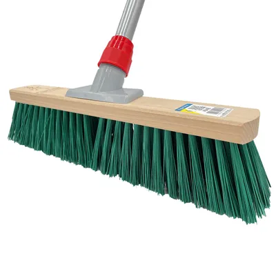 Produktbild von Straßenbesen, Gartenbesen 38cm Buchenholz mit 140cm verstärktem Teleskopstiel