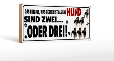 Produktbild von Holzschild Spruch 27x10cm was besser ist als ein Hund