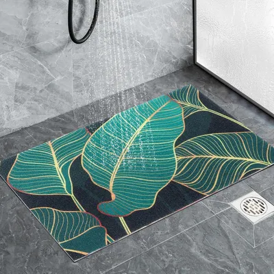 Zdjęcie produktu dla Mata pod prysznic antypoślizgowa, imitująca luffę, z PVC, odporna na pleśń, złota, 80 x 50 cm