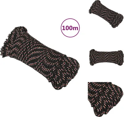 Obrázek produktu pro vidaXL Lodní lano černé 3 mm 100 m polypropylen - Lana