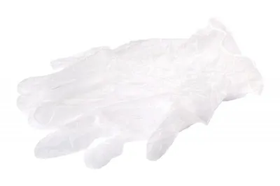 Produktbild von Puderfreie Vinyl-Einmalhandschuhe, Größe 9, 100 Stück