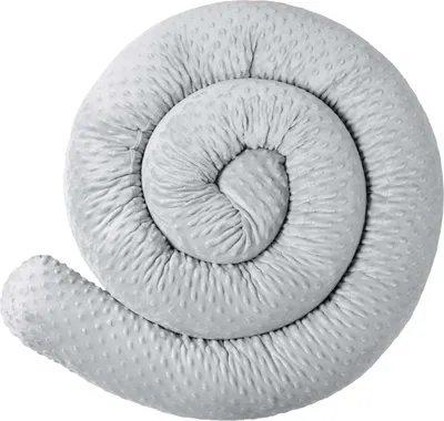 Produktbild von Bettschlange 300 cm [Ligt Grey- Minky] Bettumrandung Bettrolle Babybettschlange 3m