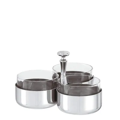 Image de Sambonet S0171 Elite, lot de 3 plats à pâtisserie, argentés