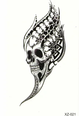 Produktbild von Temporäres Tattoo Totenkopf Skull