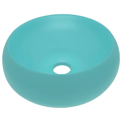 Immagine prodotto di vidaXL Lussuoso lavabo rotondo verde chiaro opaco 40x15 cm in Vetroceramica