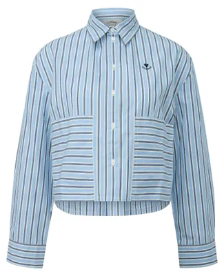 Produktbild von s.Oliver 2174590.51G7.40, Bluse, Erwachsener, Weiblich, Blau, Langärmlig, Lockere Passform