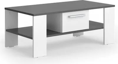 Immagine prodotto di Tavolino Vicco Wilmut Antracite/bianco 89.8 x 46.4 cm con cassetto, Model 55609