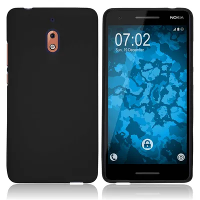 Produktbild von PhoneNatic Case kompatibel mit  Nokia 2.1 - schwarz Silikon Hülle matt Cover