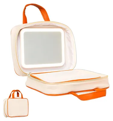 Image de étui à Cosmétiques Rustique Avec Miroir Led