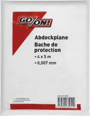 Produktbild von 20m² GO/ON Abdeckfolie  (4 m x 5 m) transparent, ca. 7 my