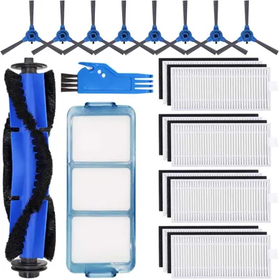 Produktbild von Zubehör für Eufy RoboVac 11S RoboVac 30 RoboVac 30C RoboVac 15C,15T, 12, 35C Staubsauger Ersatzteile 1 Rollbürste 8 Hepa-Filter 8 Seitenbürsten 1 Primärfilter 1 Reinigungsbürste (19-Teilig)