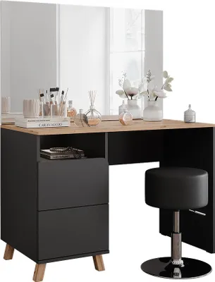 Produktbild von Schminktisch Vicco Karen Anthrazit/Artisan 110 cm mit Hocker, Model 56536
