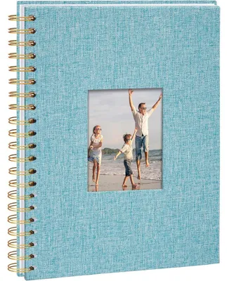 Productafbeelding van Fotoalbum, zelf te versieren, spiraalalbum, 28 x 20,5 cm, 80 pagina's, lichtblauw