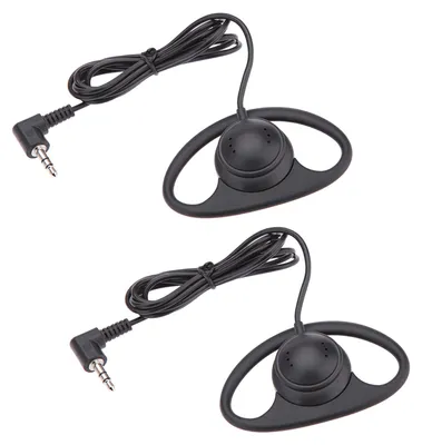 Produktbild von Ohrhörer-Headset in D-Form, 3,5 mm, einseitig, mit Ohrbügel, für Tourguidesysteme, 2 Stück