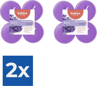 Zdjęcie produktu dla Bolsius Maxi Tea Lights True Scents Lavender 8 sztuk