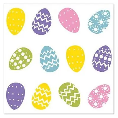 Produktbild von 600 Papstar Servietten, 3-lagig 1/4-Falz 25 cm x 25 cm Coloured Eggs 87370