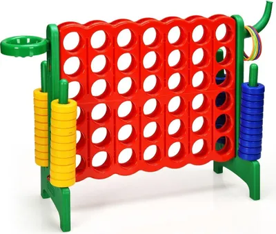 Produktbild von Großes 4-Gewinnt Jumbo 4-Gewinnt Set 84 x 33 x 79 cm Rot + Grün