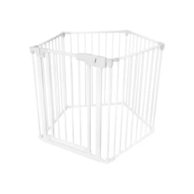 Image de 2in1 Parc et parc Tulano Guardian 6.0 White, 317cm 5 pièces Éléments Close N Stop Réversible Métal