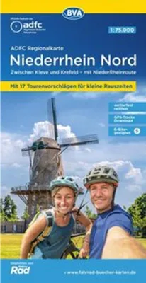 Produktbild von BVA ADFC Regionalkarte Niederrhein Nord, mit Knotenpunkten 1:75.000