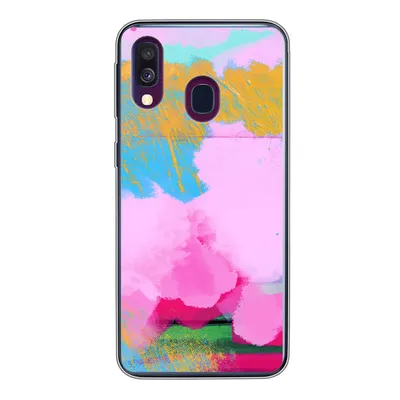Produktbild von MuchoWow® Handyhülle Schutzhülle Hülle für Samsung Galaxy A40 Farbe - Regenbogen - Abstrakt Silikon Softcase Handy Hülle - Handy-Tasche