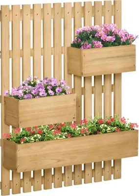 Produktbild von Outsunny Wandbeet mit Spalier zur Aufhängung 845-796V00