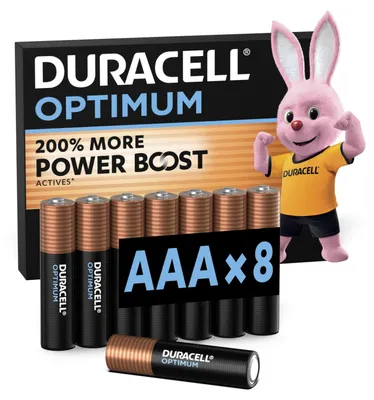 Immagine prodotto di Duracell Optimum Batterie Alcaline Ministilo AAA MN2400 1,5V - Confezione Da 8