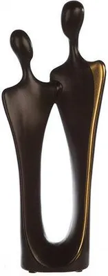 Produktbild von Figurpaar "Kadoma"aus Keramik Farbe Schwarz/Gold