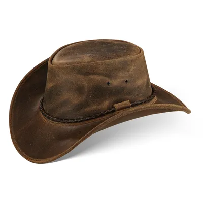 Produktbild von Herren Western Cowboy Rindsleder Hut JERO Größe S Braun