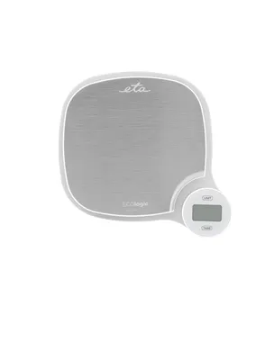 Produktbild von ETA Küchenwaage ECOlogic I Digital I bis zu 5kg Tragkraft I LCD-Display I Tare Funktion I +/- 1g Messgenauigkeit I Dynamoprinzip I Edelstahl