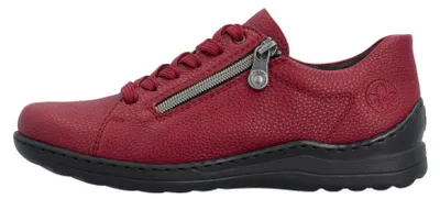 Produktbild von Rieker Damen Schnürschuh extra weit mit Reißverschluss 48901, Größe:40 EU, Farbe:Rot
