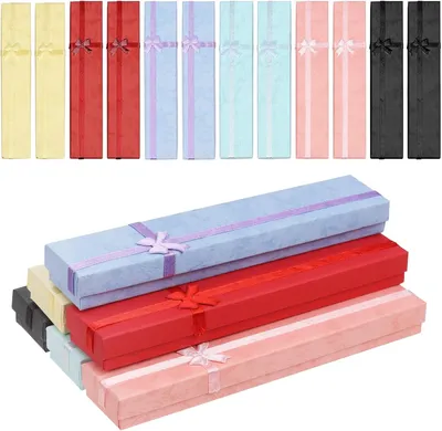 Produktbild von Schmuckbox 24 Stück, 6 Farben, 7,87 x 1,57 x 0,78 Zoll, Für Armbänder und Halsketten