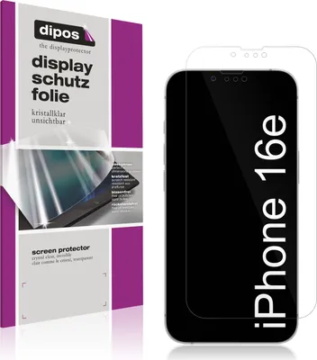 Produktbild von 4x Schutzfolie für Apple iPhone 16e klar Displayschutzfolie Folie Display Schutz dipos