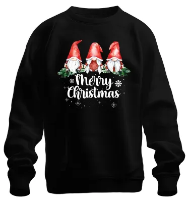 Zdjęcie produktu dla Wesołych Świąt Bożego Narodzenia Gnome Gnome Sweden - Świąteczny prezent świąteczny Świąteczny sweter uni , czarny, 3XL