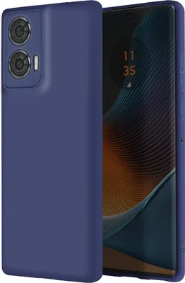 Produktbild von Avizar, Soft Touch Hülle Silikon Motorola Edge 50 Fusion, matte Rückseite, Nachtblau