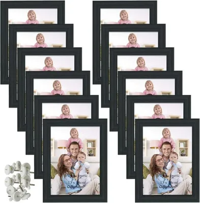 Produktbild von Bilderrahmen Set 12 Stück Schwarz 13x18cm Fotorahmen Collage