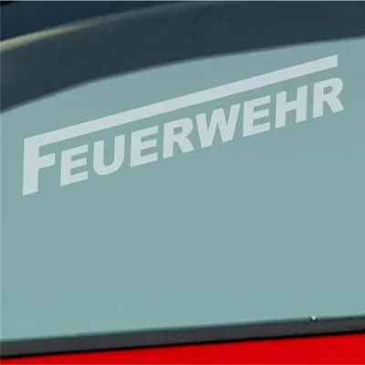 Produktbild von Auto Aufkleber Feuerwehr langes F Leben Retten Löschen Bergen 19x3 cm Milchglas Sticker Heckscheibenaufkleber