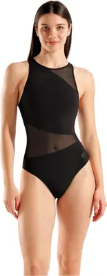 Produktbild von arena Mesh Angle Badeanzug für Damen, Farbe:Schwarz, Größe:36