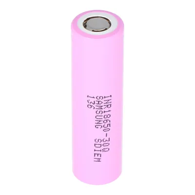 Produktbild von Samsung INR18650-30Q - 3,6V - 3,7V, 3000mAh max. 15A, Abmessungen 64,85x18,33mm