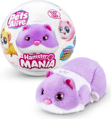 Image de ZURU 9543D - Pets Alive Hamster Mania, Purple - Jouet électronique pour animaux de compagnie